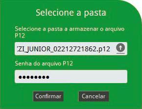 A senha definida será sempre solicitada quando for fazer a instalação do certificado em outras maquinas.