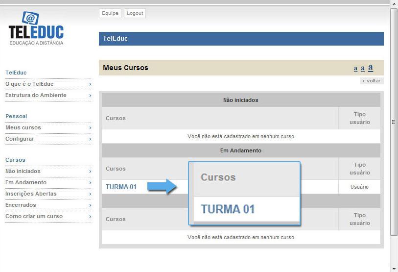 Acessando o curso e alterando a senha Acessando o curso Para acessar o curso,