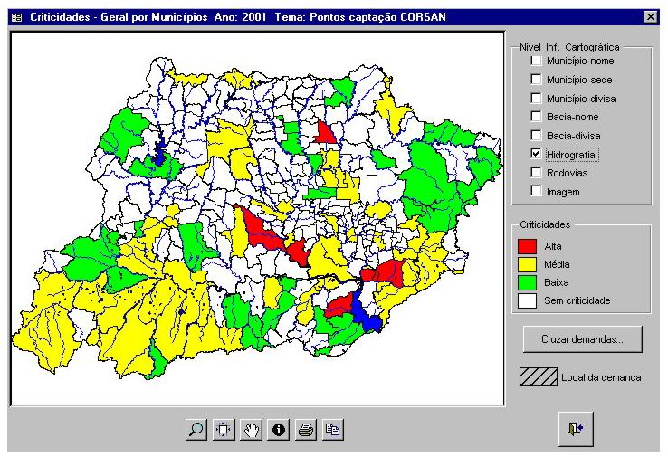 4.4.12. Situação das Captações da CORSAN Cruz Alta Caxias do Sul Santa Maria Santa Cruz do Sul Porto Alegre Figura 4.4.16 - Situação das Captações de Água da CORSAN Quadro 4.4.45 - Percentual de