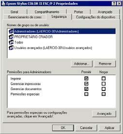 Se o compartilhamento for definido como Completo, os usuários que souberem a senha poderão não somente ler os arquivos, mas também apagá-los, alterálos ou gravar novos arquivos na pasta compartilhada.