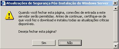 Após clicar no botão concluir a janela ao lado aparece.