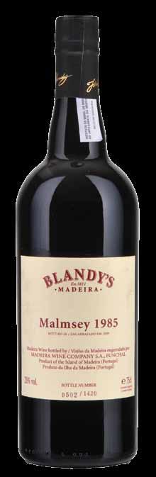 Melhor Vinho Fortificado Blandy s, Malmsey, 1985, Madeira (Colheita) DOC A empresa de vinhos Madeira - Blandy s - celebra 200 anos em 2011.