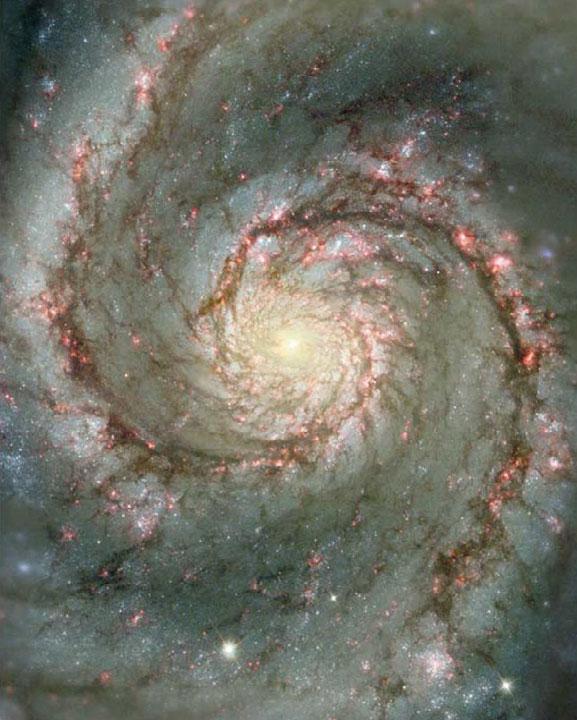 Galáxias Espirais Grand design X Floculentas M51 (HST)