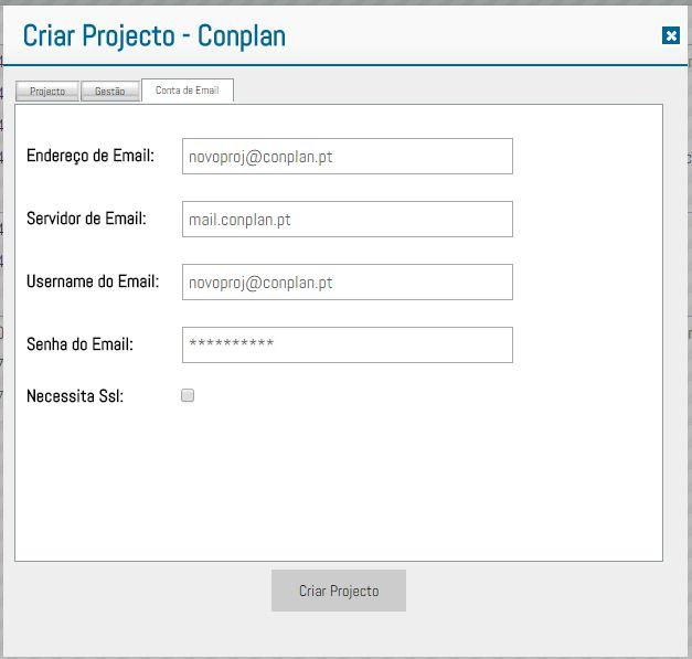 Ao activar, na aba gestão, a caixa de selecção Criar Registo de Acompanhamento Agora, ao criar o projecto é também criado automaticamente o Registo de Acompanhamento de Projecto.