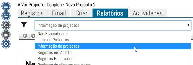 necessárias para se apreciar o decorrer do projecto com uma observação rápida, nomeadamente, os detalhes do Projectos, quais os recursos humanos e os seus perfis, as fases