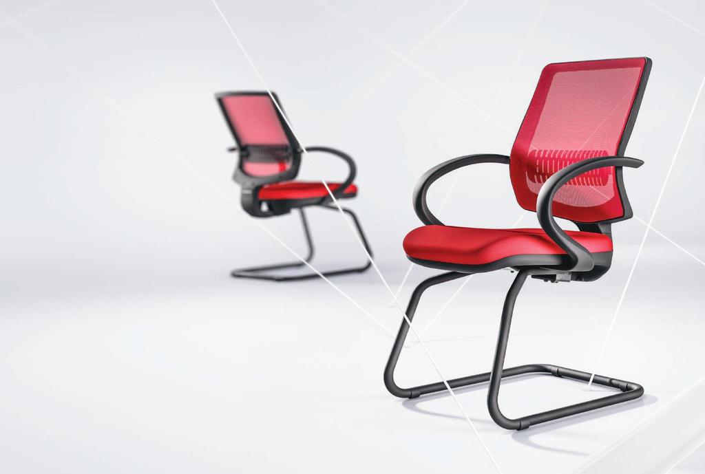 us Cadeiras fixas com opções de formato de estrutura e acabamento, que podem ser