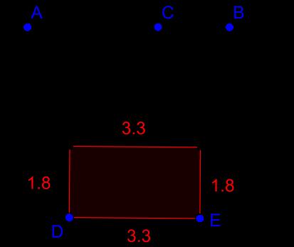Seleciona-se, ainda, a ferramenta Polígono e constróise a região poligonal DEGF, conforme Figura 35.