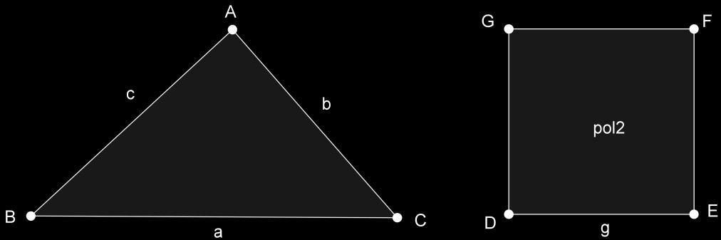 a)(d b)(d c). Agora, deseja-se construir um quadrado com a mesma área e do triângulo. Como a área do quadrado é l 2, tem-se que l 2 = e, ou seja, l = e. Assim, a medida do lado do quadrado deve ser e.