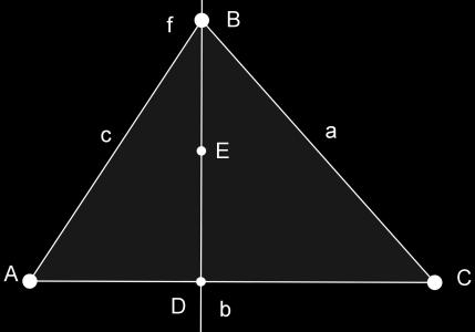 No aplicativo, seleciona-se a ferramenta Polígono e constrói-se um triângulo qualquer ABC, denominando a base de b.
