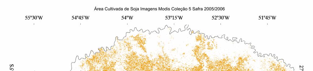 classificadas como soja e não soja para as duas coleções.