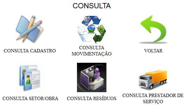 Botão Consulta Use quando quiser consultar quais informações estão