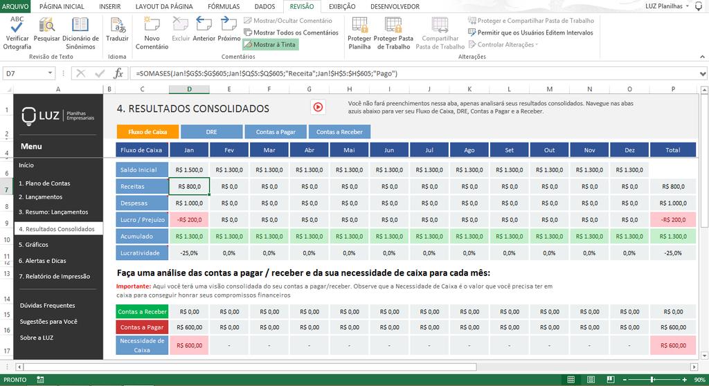 Observe que o relatório possui funções SOMASES para resumir os dados que estão em diversas outras abas da planilha. Crie relatórios no Excel Agora chegou a sua vez de colocar a mão na massa.