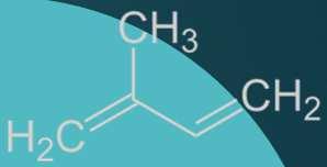 Componentes de Aroma do Lúpulo 12 Grupo de Substâncias dos Óleos Etéricos do Lúpulo Monoterpenos Monoterpenos são formados por duas moleculas de Isoporpeno (C10) O prefixo mono está relacionado ao