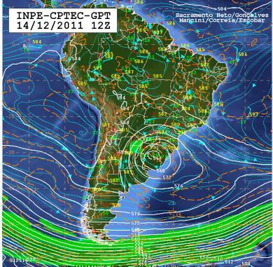 Figura 3: Análise sinótica da carta de 500 hpa