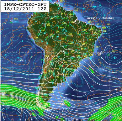 na borda norte do sistema entre os dias 12 e 15/12.