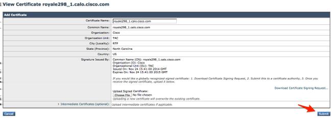 Neste momento seu certificado está agora pronto para ser usado para S/MIME em seu ESA.