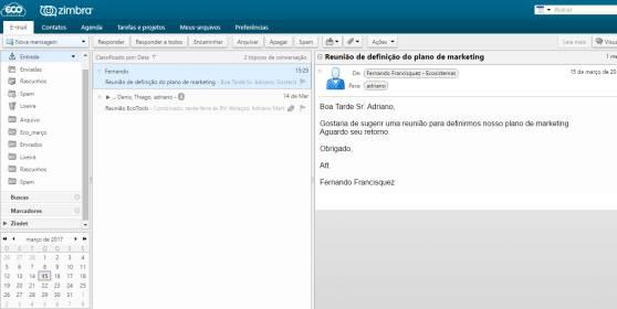 Tela Principal Após realizar a sua entrada na OABRJ Digital, o usuário será levado para a tela exibida. 1. Barra de Navegação 5. Opções do e-mail 2. Menu de Pastas 6. Lista de mensagens de e-mail 4.