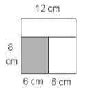 da parte branca. Cada uma dessas áreas é então a metade da área total do retângulo, que é 4 5 = 20 cm 2. Logo a área da parte cinzenta é 10 cm 2. 13.