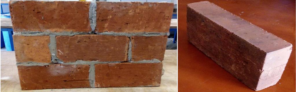 A dimensão dos tijolos é de 11,5x24,5x5,5 cm, cada painel possui 6 blocos ficando assim com as dimensões de 50,5x36,6x9cm.
