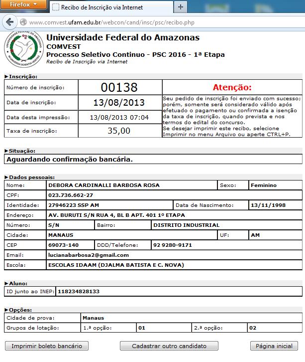 00266 Deverá constar CONFIRMADA MARIA DA SILVA FERREIRA GOMES 444.334.890-90 26635478 22/09/1998 RUA PRESIDENTE VARGAS 266 92-3301 6200 voupassarnopsc@hotmail.