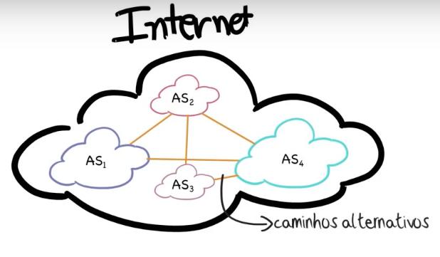 Roteamento da Internet AS (Sistemas Autônomos) É um conjunto de roteadores que estão sob o mesmo