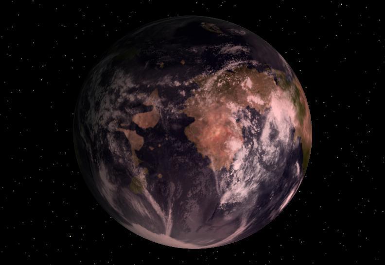 Gliese 581 c: Está na órbita da anã vermelha Gliese 581 na constelação de Libra, aparenta orbitar em uma zona