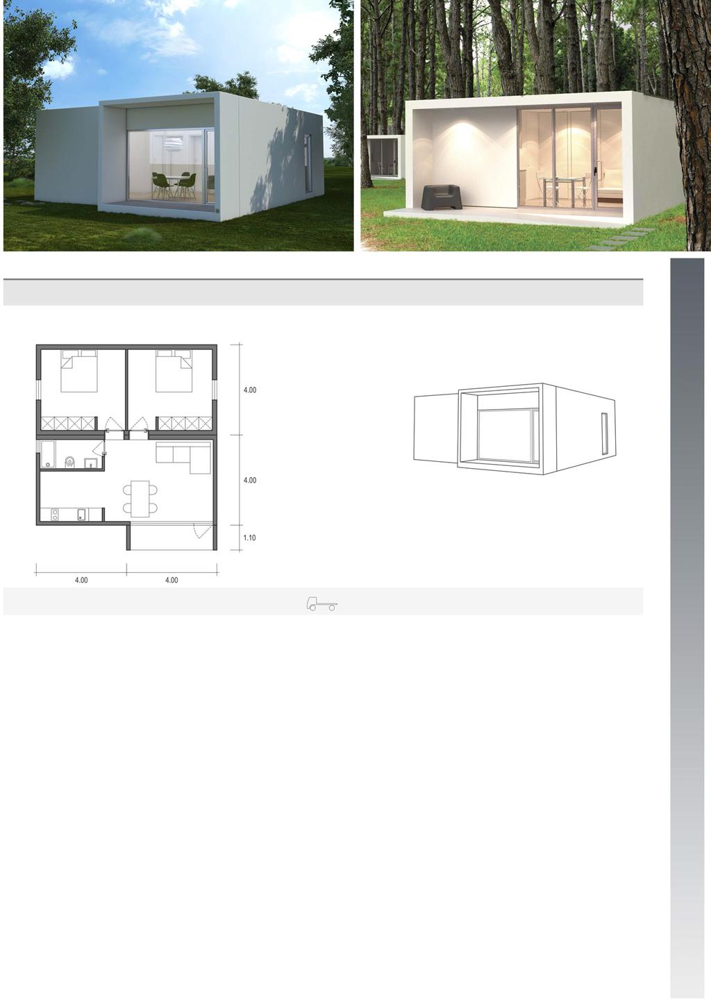 TERRA T2 8.4 BUNGALOWS Área Total: 68,40m 2.