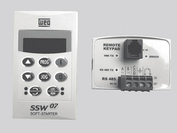 Kit HMI Remota e RS-485 Modbus RTU 5 CABOS DE CONEXÃO DA HMI Os cabos de conexão da HMI Remota ao módulo Plug-In podem ser adquiridos em diversos modelos. O Kit HMI Remota não inclui nenhum cabo.