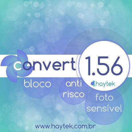 Bloco Visão ples 1.56 CONVERT com Feita em 1.