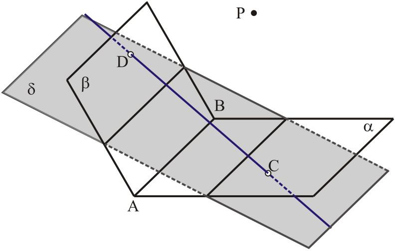 5) VERDADEIRA O plano δ, na figura ao lado, é paralelo às retas AB e CD Um recipiente cilíndrico de raio R cm contém água até certa altura Quando dois sólidos equivalentes, uma pirâmide quadrangular