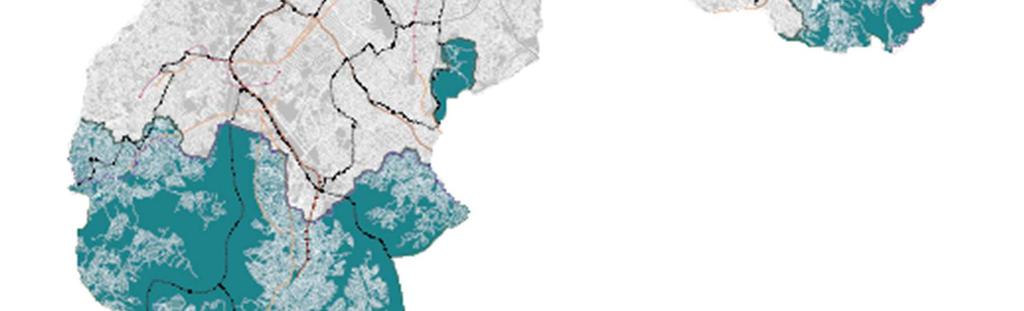 A macrozona de Estrutura e Qualificação Urbana foi subdividida em quatro