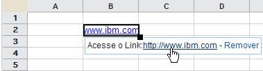 4. Clique na URL. Tarefas relacionadas: Removendo o Link de um Hiperlink É possível remover o link de um hiperlink em uma planilha sem remover o texto da URL.