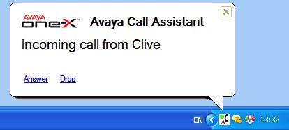 10. O one-x Call Assistant O one-x Call Assistant é uma ferramenta do Windows executada na barra de tarefa do Windows.