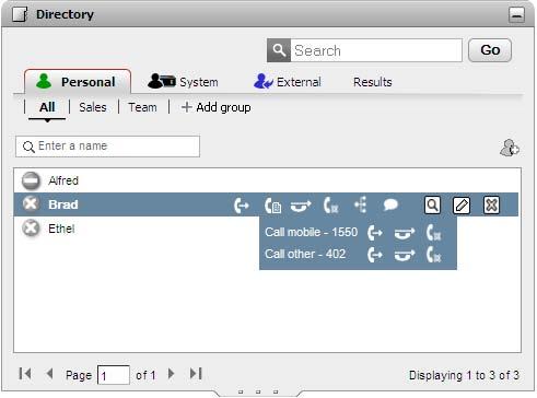 Diretórios: Enviar e-mail para um contato 6.11 Enviar mensagem instantânea para um contato O one-x Portal for IP Office permite ter sessões de chat com outros usuários do one-x Portal for IP Office.