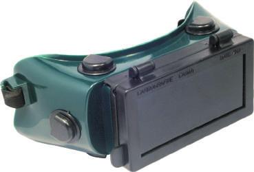 Proteção Visual Visual Protection Óculos de Solda CG 500 Armação única em PVC verde com seis válvulas para ventilação