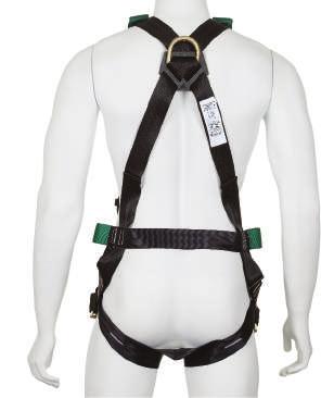 Proteção Contra Quedas Fall Protection Cinturão Aplicações Retenção de quedas Espaço confinado Pontos de conexão Dorsal: 1 meia argola para retenção de