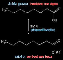 São lipídios saponificáveis reação com solução quente de hidróxido de sódio produz o sal sódico do ácido