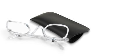 Óculos de maquilhagem Em plástico com duas lentes Armação em policarbonato Charneiras com mola Estojo incluído 51 mm 35