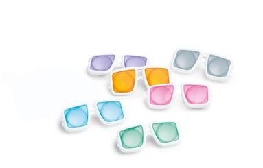 Caixa para lentes de contacto «Óculos de Sol» Para lentes macias e rígidas Pequeno e