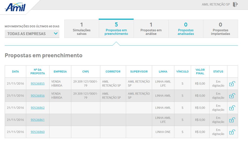 Venda Híbrida Para iniciar o preenchimento