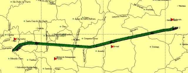 2 2.0 - INFORMAÇÕES SOBRE A LINHA DE TRANSMISSÃO A LT 230 kv Chavantes / Botucatu Circuito 4 entrou em operação em 2004, tornando-se a primeira Linha de Transmissão na Empresa sujeita a incidência de