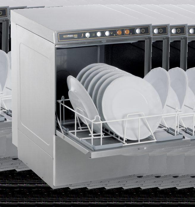 Lavadoras de louças eficientes, que reduzem o consumo de energia e água. Lavadora de copos Ecomax A Ecomax agrega toda a qualidade e confiabilidade que a marca Hobart coloca em seus produtos.