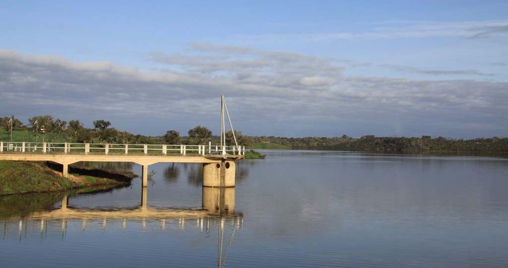 5 A Barragem Tipo Volume do aterro Material da fundação Desenvolvimento do coroam ento Largura do coroamento Altura máxima acima do leito Altura acima do terreno natural Cota do coroam ento Cota do