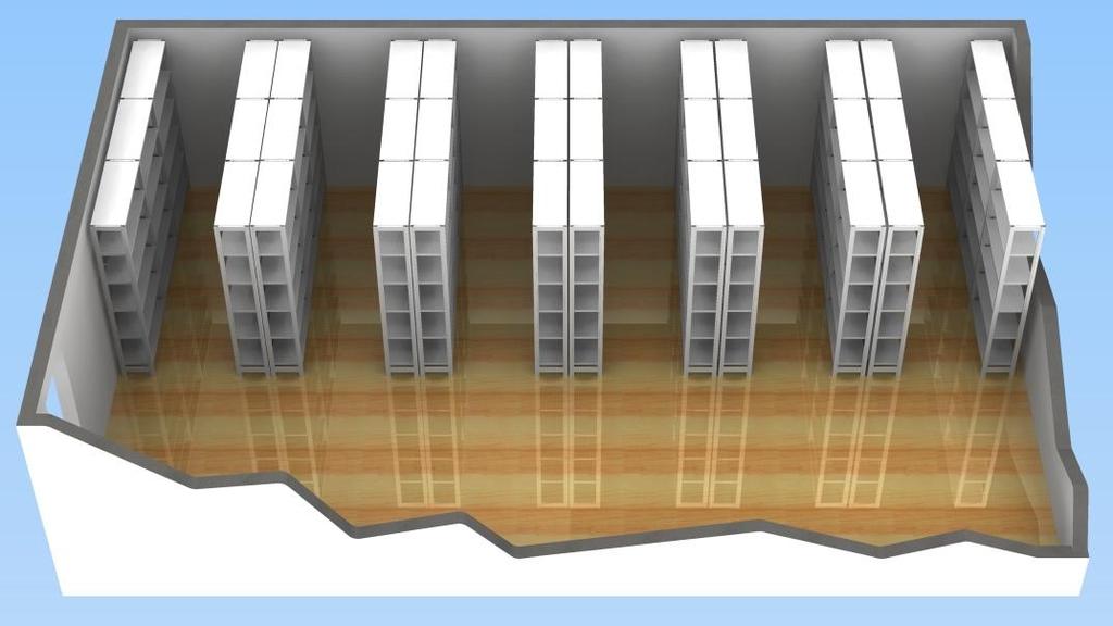 As estantes rolantes KX são a escolha indicada para a necessidade de um sistema de armazenamento compacto organizado.
