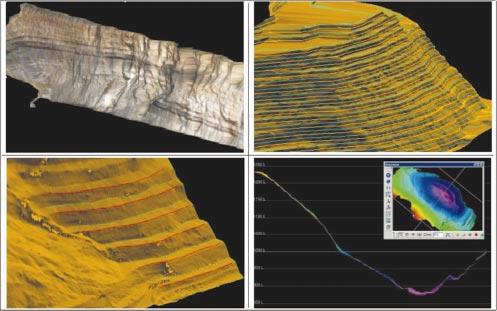 geológicas como falhas e dobras; distinção dos contatos litológicos por cores e texturas; monitoramento de cavidades, erosões, deslizamentos, etc. 5.