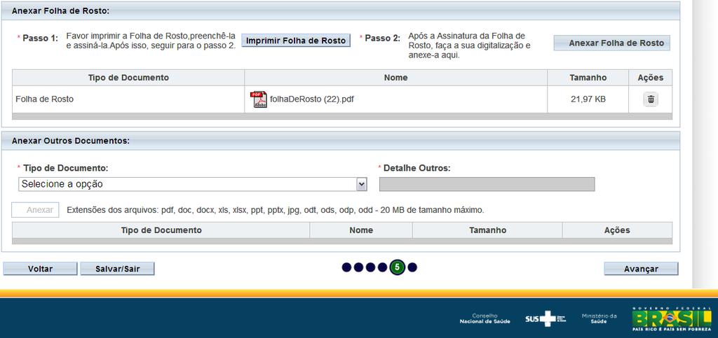 23 Folha de Rosto Documento de apresentação obrigatória no sistema PLATAFORMA BRASIL.