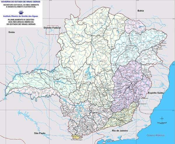 Dados - Minas Gerais 334,20 Km³/ano - Região Sudeste 58% em Minas Gerais - 193,9 Km³/ano 7º Estado maior produtor de água - Sendo que 4 primeiros estão na