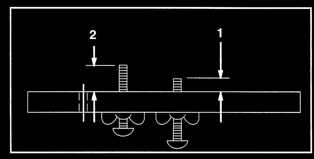 Esta medição é efectuada a partir da face da barra até à extremidade do parafuso (Fig. 9). Figura 9. Altura do º parafuso. Altura do º parafuso 7.