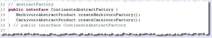 Descrição AbstractFactory define a interface que todas as fábricas concretas (ConcreteFactory1, ConcreteFactory2)