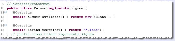 Exemplo de Código Exemplo na API Java Este padrão de projeto é a essência da especificação JavaBean. A interface java.lang.